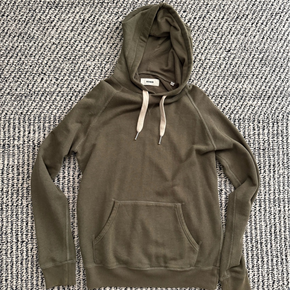 Buck Mason Olive Green Hoodie